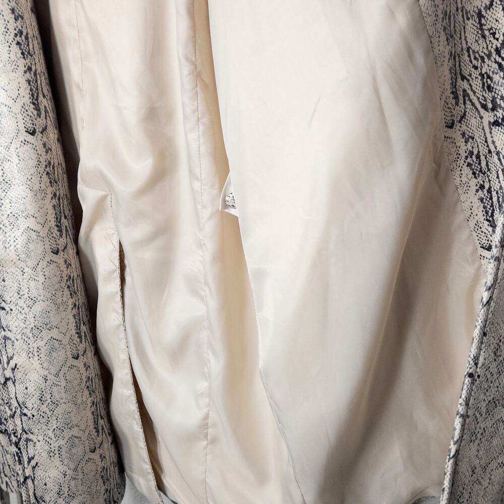 Anthropologie Avec Les Filles Size L White Animal Print Trench Coat - Picture 10 of 12